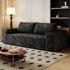 MAYEERTY 71" 3-Seater Sofa Black - 71" 3-Seat, Corduroy, Deep Seat, No Assembly, for Living Room - 2 of 4
