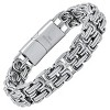 Steeltime Men's stainless steel double byzantine link bracelet - 2 of 4
