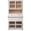 vidaXL Highboard White and natural Solid pine wood Standard Storage - 4 of 4