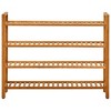 vidaXL Shoe Rack Shoe Storage Organizer Shoe Shelf for Closet Solid Oak Wood - 2 of 4