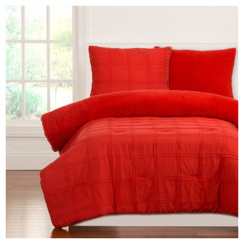 Crayola Playful Plush Red Comforter Set (Twin) 2pc : Target