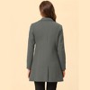 INSPIRE CHIC Women's Regular Fit Notched Lapel Long Sleeve Buttoned Classic Coat - 4 of 4