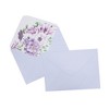 Paper Junkie 50 Pack Lavender A7 Envelopes with Floral Liner, for Thank You Cards, Invitations, 5.2 x 7.2 in - 3 of 4