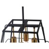 Chloe Lighting Ironclad Industrial 4 Light Matt Black/gold Trapezoid Ceiling Pendant 15" Wide - 3 of 4