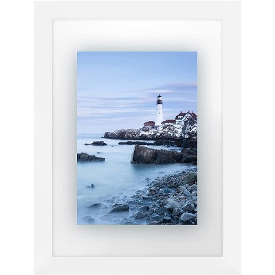 Americanflat Floating Picture Frame with polished glass - Horizontal and Vertical Formats for Wall - Horizontal and Vertical Formats for Wall