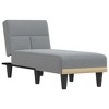 vidaXL Chaise Longue Light Gray Fabric - 2 of 4