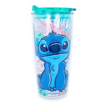 Silver Buffalo Disney Lilo & Stitch Travel Tumbler with Slide Close Lid | Holds 20 Ounces