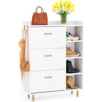 Tribesigns 5 Tiers Freestanding Flip Drawers Shoe Cabinet