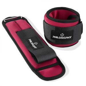 Philosophy Gym Adjustable Ankle/Wrist Weights, Set of 2, for Strength Training and Fitness - 1 of 4