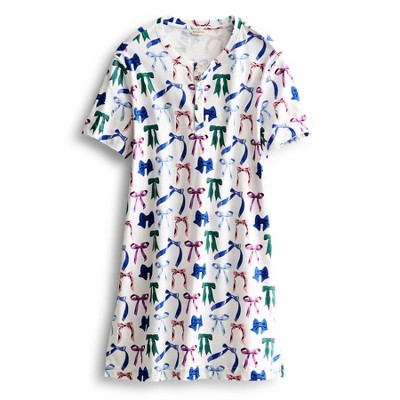 Vera Bradley Women's Outlet Cotton Henley Night Dress