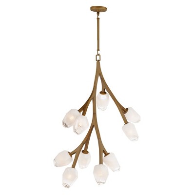 ET2 Lighting Blossom 10 - Light Pendant in  Natural Aged Brass