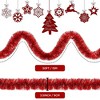 Swtroom 50FT Red Metallic Twist Shiny Garland for Christmas Tree Decorations, Xmas Hanging Decor for Indoor Outdoor Use - 3 of 4