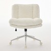 GDFStudio Mila Modern 360° Swivel Faux Fur Upholstered Office Chair with Adjustable Height and 5 Casters - 4 of 4