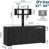 55in TV Stand with Mount for 32–85 Inch TVs, Media Console with 9 Drawers & Adjustable Height, Living Room Entertainment Center Furniture - 2 of 4
