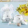 Kate Aspen Sweet As Can Bee Ceramic Honey Pot with Wooden Dipper - 2 of 4