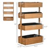 Syemin Planters Vertical Garden Planter, Wood 4 Tier Planter Box, Self Draining Outdoor Flowers, Vegetables and Herbs, Orange 33.7"*21.7"*8.7" - 2 of 4