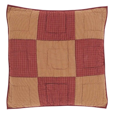 Ninepatch Star Quilted Euro Sham 26x26 VHC Brands