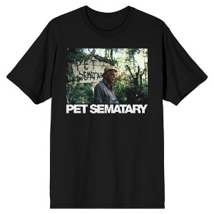 Pet Sematary Jud Crandall Crew Neck Short Sleeve Men's Black T-shirt - 1 of 2