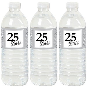 Big Dot of Happiness We Still Do - 25th Wedding Anniversary - Anniversary Party Water Bottle Sticker Labels - Set of 20 - 1 of 4