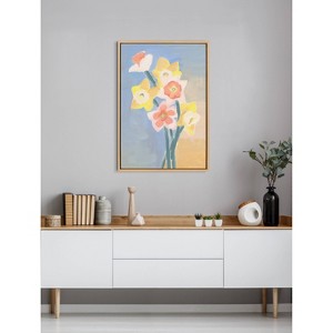 23" x 33" Sylvie April Morning Framed Canvas by Kate Aurelia Holloway Natural - Kate & Laurel All Things Decor - 1 of 4
