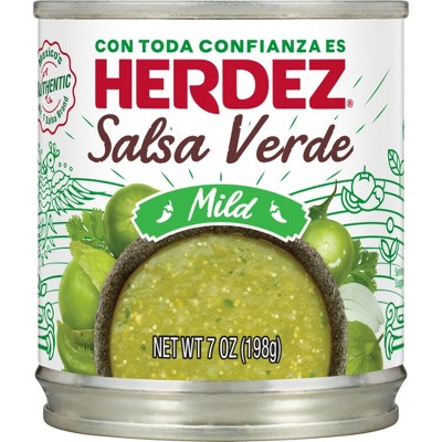 HERDEZ Salsa Verde, Mild, Regular, 7 oz Steel Can (Pack of 2)