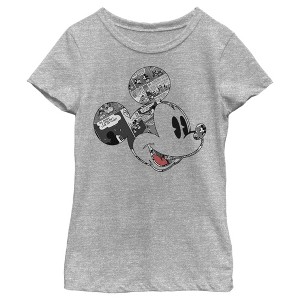 Girl's Disney Mickey Mouse Comic Book T-Shirt - 1 of 4
