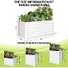 Galvanized Raised Garden Bed, Outdoor Large Planter Raised Beds Open Base with Safety Edge and Glove for Vegetables Flowers Ground Planter - 2 of 4