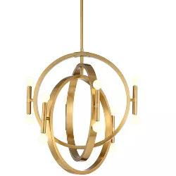 Possini Euro Design Antique Gold Sputnik Pendant Chandelier 29 1/2 