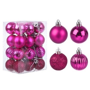 Unique Bargains Acrylic DIY Craft Party Christmas Tree Ornament Hanging Balls 1.18" 24 Pcs - 1 of 4