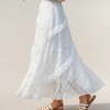 Anna-Kaci Women's Lace Asymmetrical Maxi Skirt with Layered Overlap Design and Sheer Floral Detailing - 4 of 4