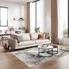 Washable Area Rug Contemporary Abstract Rug for Bedroom with Non Slip Backing Low Pile Soft Marble Printed Floor Carpet - 3 of 4