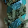Northlight Pack of 12 Shimmering Teal Green Solid Wired Christmas Craft Ribbon - 2.5" x 120 Yards - 3 of 3