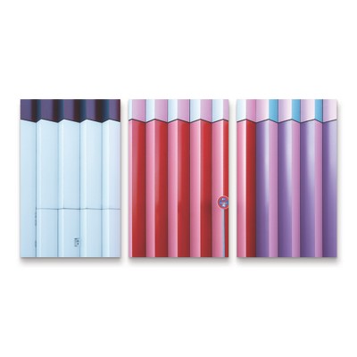 Trademark Fine Art Iso66   Colorful 3 Piece Panel Set Art