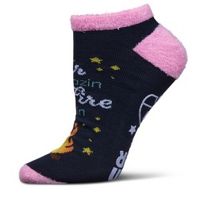 Memoi Women's One Happy Glamper Non-Skid Low Cut Socks Navy 9-11 - 1 of 4