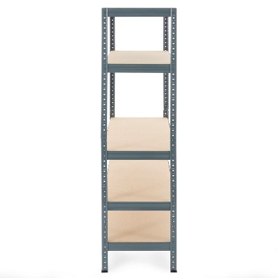 Trestles 36x72" Blue-Gray 5-Tier Adjustable Steel Shelving Unit