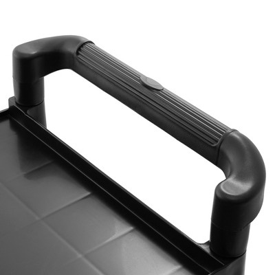 Jubilee 3-Tier Black and Silver Utility Service Cart with Wheels