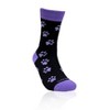 Purple Paw Print Dog Lover Socks from the Sock Panda (Women's Sizes, Adult Medium) - 3 of 4