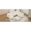 126" Modular U-Shaped Sectional Sofa with Storage Seat, Faux Double-Layer Cushions, 8-Piece Free combination Sofa Bed - 3 of 4