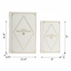 SEVOBAL Party Decorations and Accessories 2 Book Box Set Faux Leather French Traditions Design for Home Office, White Gold, 10.9"*3.1"*7.4" - 4 of 4