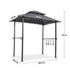 Double Tier Soft Top Canopy and Steel Frame with hook and Bar Counters - 3 of 4