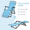 Resenkos Lounge Chair Outdoor, Patio Lounge Chair,Folding Chaise Lounge Chair for Outside, 2-in-1 Tanning Chair with Pillow & Pocket, Red - 3 of 4