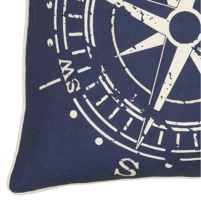 18&#34;x18&#34; Square Throw Pillow Cover Navy Blue - Rizzy Home, 5 of 7
