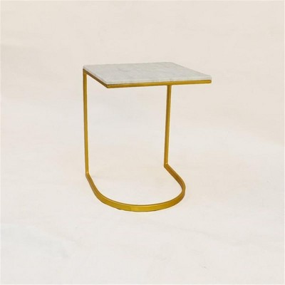 Carolina Living Lorelie Accent Table - White/Gold