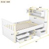 Platform Bed, Bed with Bookcase Headboard and Reversible Shelves, Storage Bed with 4 Storage Drawers, Wooden Frame Bed-Baofuwish - 4 of 4