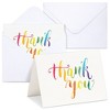 Sustainable Greetings 120-Pack Watercolor Rainbow Thank You Cards with Envelopes for Business, Wedding, Graduation, Baby Shower, 4x5 In - 3 of 4