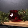 Red Glass Vase Set with Rounded Silhouette 6" Height Decorative Home Accent by Melrose - 2 of 3