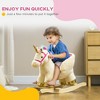 Whisen Kids’ Plush Rocking Unicorn Chair with Safety Belt, Backrest, Rocker Chair for 18-36 months - Cream White - 3 of 4