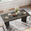 Okak Vintage Wood Large Executive Desk Rectangle Dining Table,Long Modern Kitchen Dinner Table for Dining Room,Breakfast Nook - 3 of 4