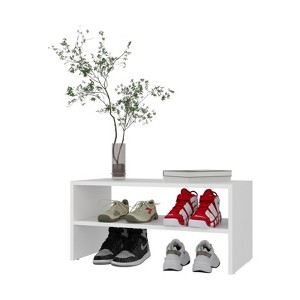 AZL1 Life Concept Shoe Rack Modular Shoe Storage with 2 Adjustable Shelves and Easy Assembly for Living Room Organization, White, 28.74"*15.35"*3.15" - 1 of 4