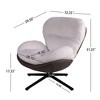 CAVINAS Chenille Swivel Accent Chair with High Backrest and Metal Base,Upholstered Swivel Living Room Chairs,Reading Chairs for Living Room - 3 of 4